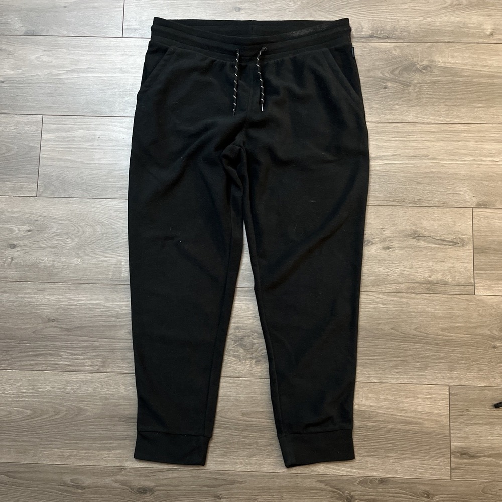 Avalanche Fleece Pants Mens L Black Drawstring Soft